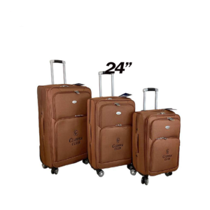 EXPANDABLE LUGGAGE SUITCASE, BROWN- 24''