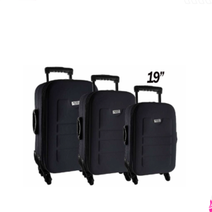CABIN LUGGAGE SUITCASE, BLACK- 19''