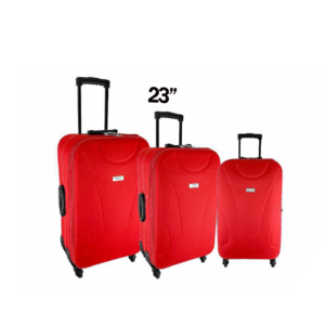 JERSEY TRAVELERS POLYESTER SUITCASE RED- 23''