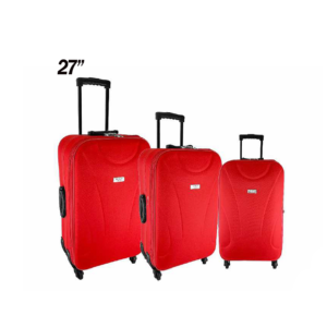 JERSEY TRAVELERS POLYESTER SUITCASE RED- 27''