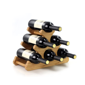 WINE RACK FOR LIVING ROOM COUNTERTOP 6 BOTTLE