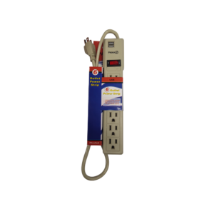 PANAS 6 OUTLET POWER STRIP- CREAM