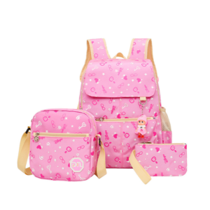 3PCS SHCOOL BAG SET- PINK