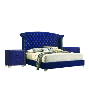 1 BED COASTER + 2 NIGHTSTAND- BLUE