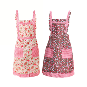 COTTON APRON WITH ZIPPER, SLEEVELESS, HOUSEHOLD GARMENT, KITCHEN