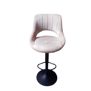 BENCH WITH FABRIC COVER HEIGHT-ADJUSTABLE BAR CHAIR WITH METAL FRAME