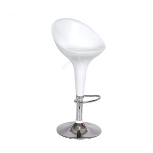 HEIGHT ADJUSTABLE STOOL FOR CAFE, RESTAURANT, KITCHEN- WHITE