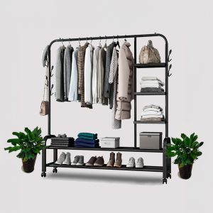 CLOTHES HAGER ROD, METAL GARMENT RACK