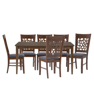 DINING ROOM CHAIR AND TABLE- BROWN